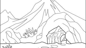 Free Printable Cave Colouring Page | Free Colouring Book for Children