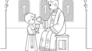 Holy Communion Colouring Page | Free Colouring Book for Children