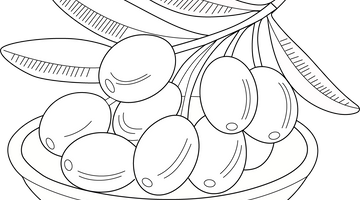 Printable Olives Colouring Page | Free Colouring Book for Children