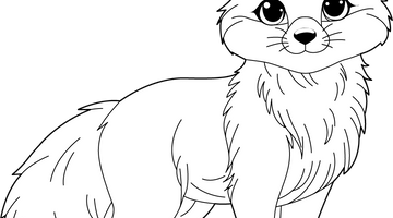 Fox Colouring Page for Children | Free Colouring Book for Children