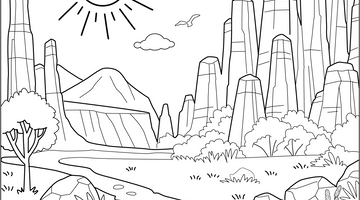 Printable Cliff Colouring Page | Free Colouring Book for Children