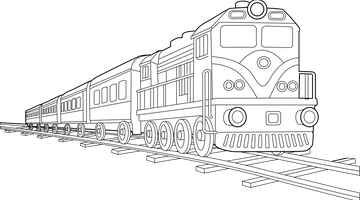 Indian Train Colouring Page | Free Colouring Book for Children