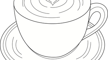 Printable Coffee Colouring Page | Free Colouring Book for Children