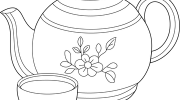 Free Printable Teapot Colouring Page | Free Colouring Book for Children