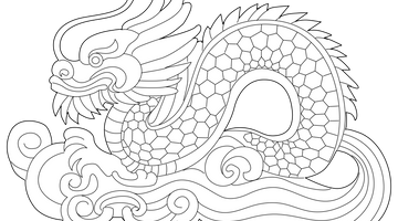 Chinese Jade Art Drawing Page | Free Colouring Book for Children