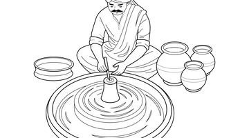 Pottery Making Colouring Page | Free Colouring Book for Children