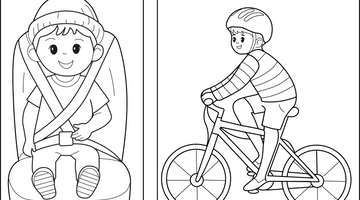 Road Safety Colouring Page | Free Colouring Book for Children