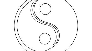 Yin-Yang Symbol Colouring Page | Free Colouring Book for Children