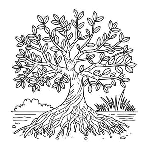 Mangrove Tree Colouring Page 