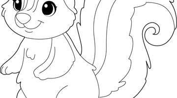 Skunk Colouring Page | Free Colouring Book for Children