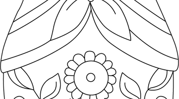 Russian Babushka Doll Colouring Page | Free Colouring Book for Children