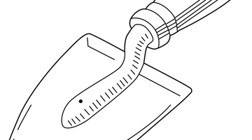 Trowel Colouring Page | Free Colouring Book for Children