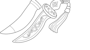 Kirpan Colouring Page | Free Colouring Book for Children