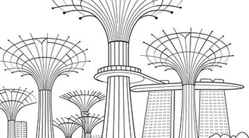 Gardens by the Bay Colouring Page 