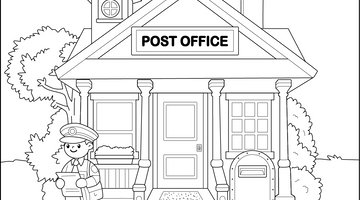 Post Office Colouring Page | Free Colouring Book for Children