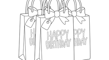 Birthday Goody Bags Colouring Sheet | Free Colouring Book for Children