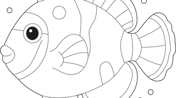 Clown Triggerfish Colouring Page | Free Colouring Book for Children