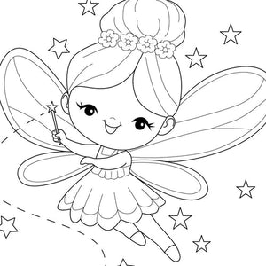 Magical Fairy Colouring Page 