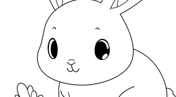 Printable Rabbit Colouring Page | Free Colouring Book for Children