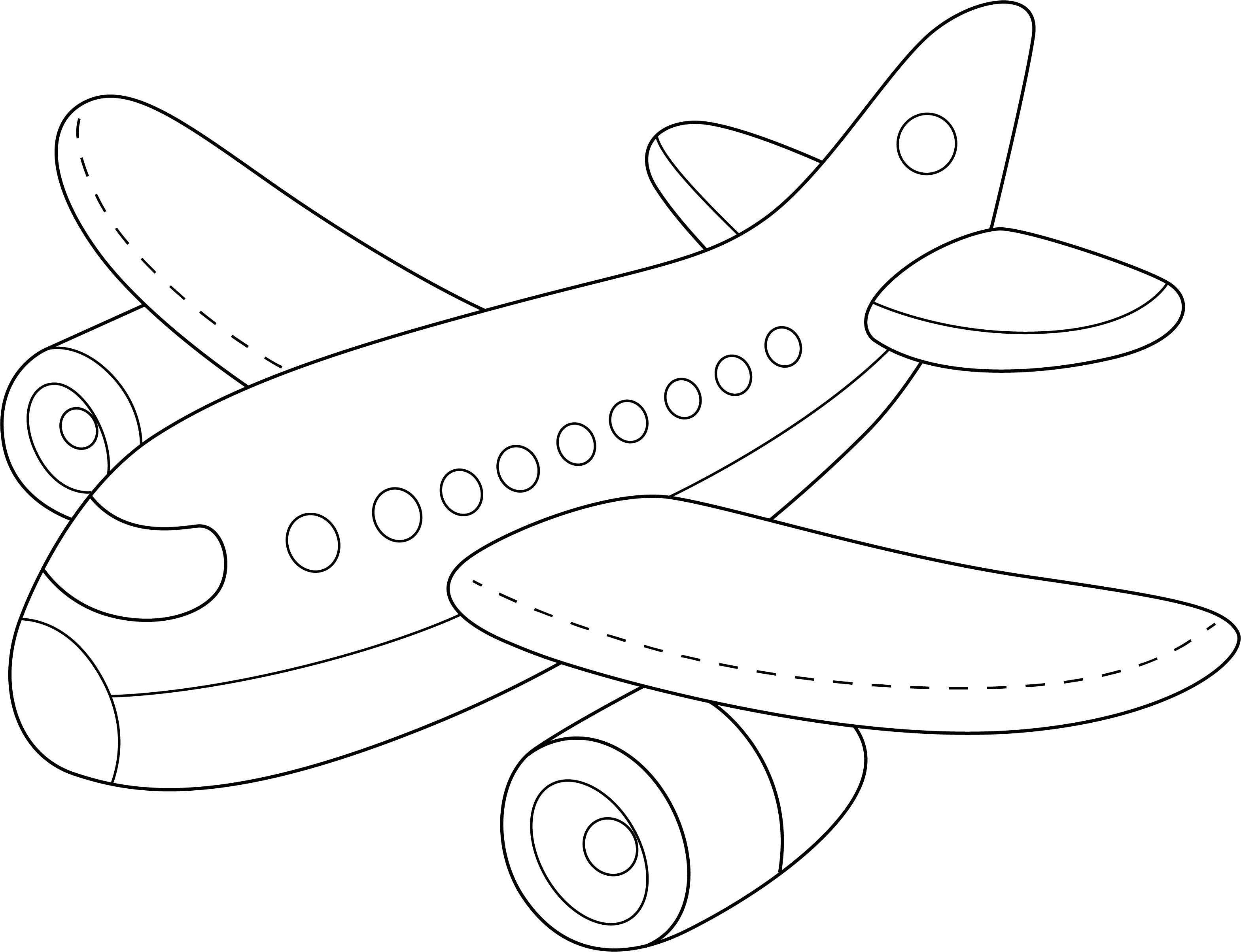 plane coloring page