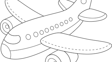 Printable Airplane Colouring Page | Free Colouring Book for Children