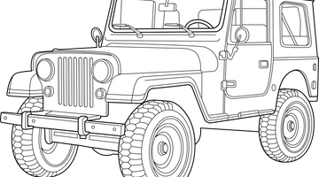 Printable Jeep Colouring Page | Free Colouring Book for Children