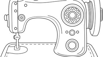 Sewing Machine Colouring Page | Free Colouring Book for Children