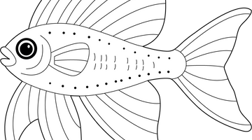 Printable Flying Fish Colouring Page | Free Colouring Book for Children