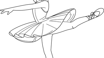 Ballet Dance Colouring Page | Free Colouring Book for Children