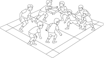 Kabaddi Game Colouring Page | Free Colouring Book for Children