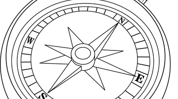 Pocket Compass Colouring Page | Free Colouring Book for Children