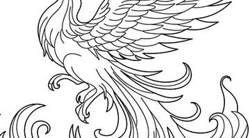 Phoenix Colouring Page