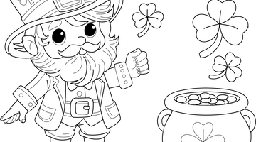 Leprechauns Colouring Page | Free Colouring Book for Children