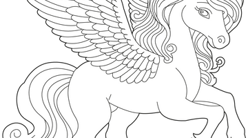 Printable Pegasus Colouring Page | Free Colouring Book for Children