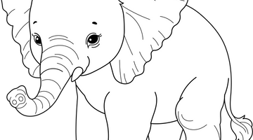 Printable Baby Elephant Colouring Page | Free Colouring Book for Children