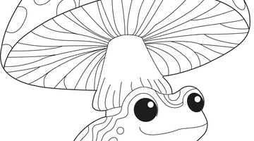 Baby Frog Colouring Page | Free Colouring Book for Children