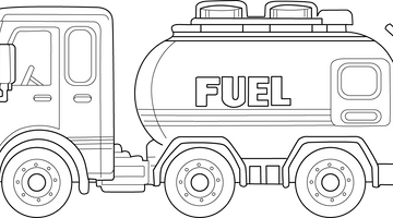 Fuel Truck Colouring Page | Free Colouring Book for Children