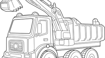 Construction Vehicle Colouring Page | Free Colouring Book for Children