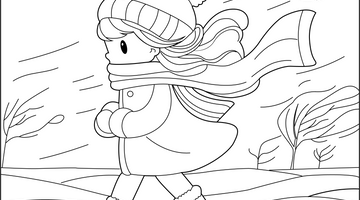 Windy Day Colouring Page | Free Colouring Book for Children