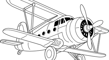 Printable Aeroplane Colouring Page | Free Colouring Book for Children