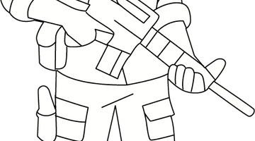 Army Man Colouring Page | Free Colouring Book for Children