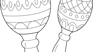 Maracas Colouring Page | Free Colouring Book for Children