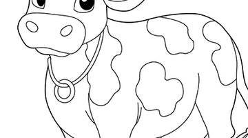 Diary Cow Colouring Page