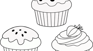 Printable Muffin Colouring Page | Free Colouring Book for Children