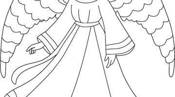 Printable Angel Colouring Page | Free Colouring Book for Children