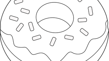 Free Printable Donut Colouring Page | Free Colouring Book for Children