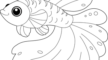 Guppy Fish Colouring Page | Free Colouring Book for Children