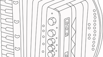 Accordion Colouring Page | Free Colouring Book for Children