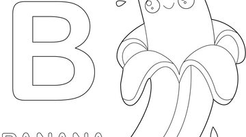 Alphabet B Colouring Page | Free Colouring Book for Children