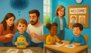 Back-to-School Coloring: Helping with the first-day jitters by using familiar activities